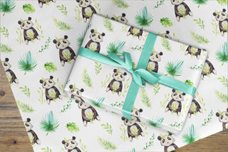 Wrapping Paper - Panda bamboo
