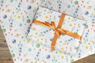 Wrapping Paper - Rockets and spaceship