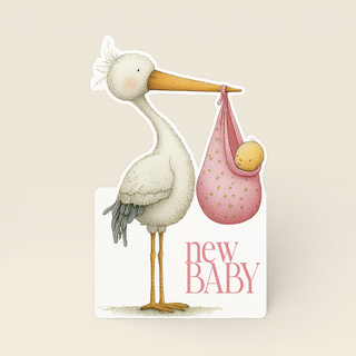 New baby stork wiggly