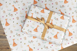 Wrapping Paper - Fox and Squirrel