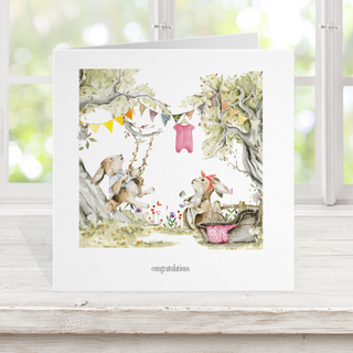 New baby card - girl 4