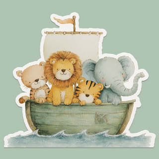 Noah's ark christening wiggly