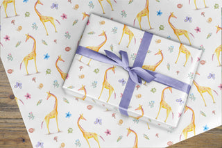 Wrapping Paper - Giraffe flowers