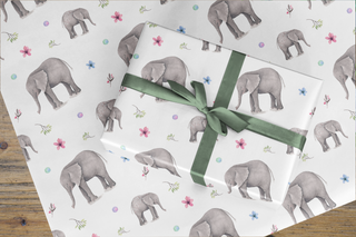 Wrapping Paper - Dotty elephants
