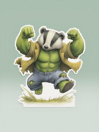 Super hero Bruce Badger birthday wiggly